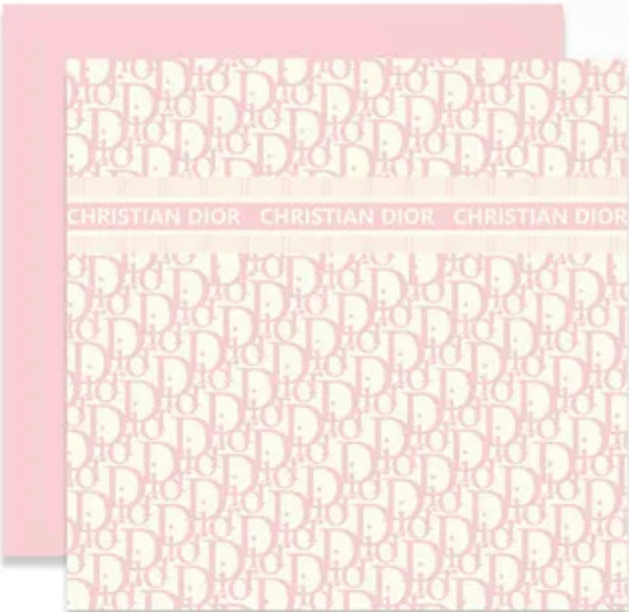5 pages of Pink Dior Wrapping Paper