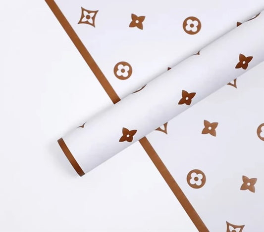 Luxurious  Brown Floral Wrapping Paper
