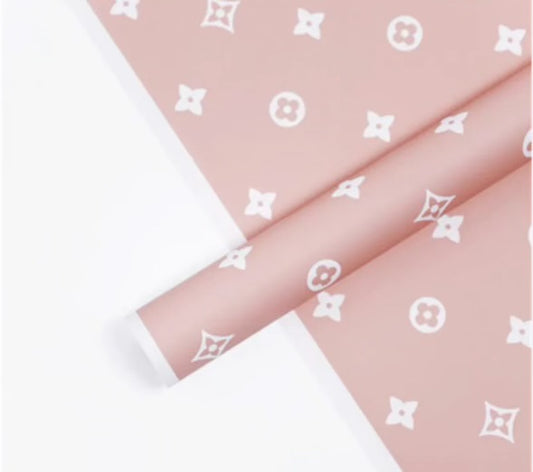 Luxurious  Peach Pink  Floral Wrapping Paper (